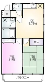田上ハイツ【2階】の間取り