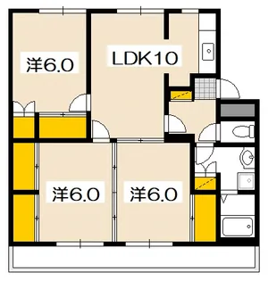 ヴィラナリー大竹 F-1棟【3階】の間取り