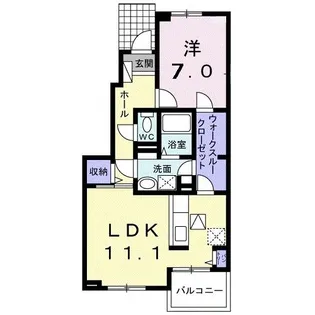 カトーレ・東出雲C【1階】の間取り