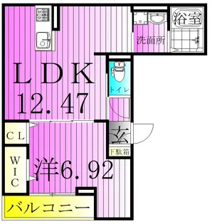 アンジュール栗原【2階】の間取り