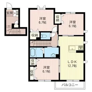 ステラガーデンII【2階】の間取り