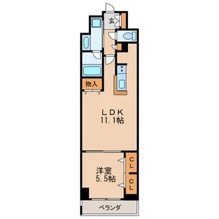 グランルクレ新栄イースト【8階】の間取り