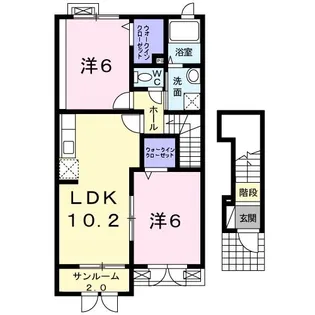 フィオレンテC【2階】の間取り