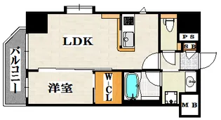 ネストピア博多駅前II【11階】の間取り