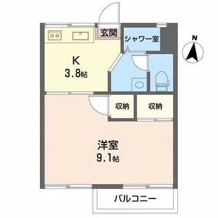 神野コーポ【2階】の間取り