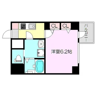 S-RESIDENCE新大阪Rish【13階】の間取り