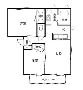 シャルムコート【2階】の間取り