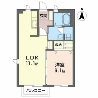 コットン ハウスC【1階】の間取り