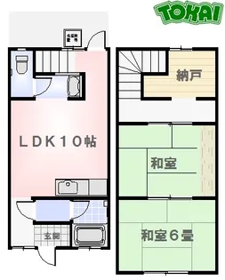 コーポサンライズ【1階】の間取り