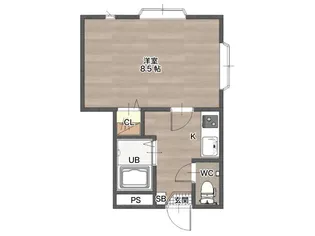 レジデンスフルハタ【2階】の間取り