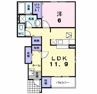 ジャンプ八百屋町【1階】の間取り