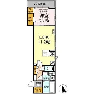 Luxe Gracia 成田町【2階】の間取り