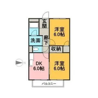 サープラスII里岸【1階】の間取り