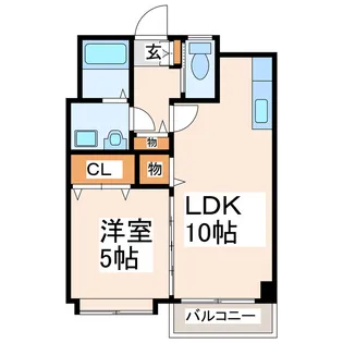 ヘルメス壱番館【3階】の間取り