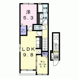 メゾン ド ベル【2階】の間取り