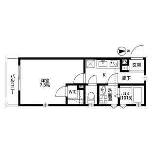 アムールポルト【1階】の間取り