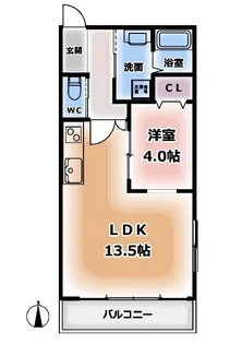 ローズグレイス【3階】の間取り
