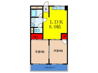 上新庄ハイム【4階】の間取り