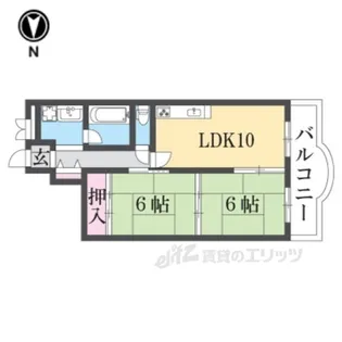 サンプラザ築山【3階】の間取り