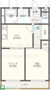 ASJ東小保方ハイツB【2階】の間取り