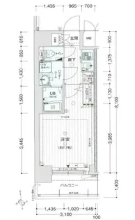 サムティ大阪GRANDEASTII【9階】の間取り