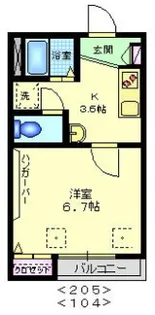 喜久ハウス【2階】の間取り