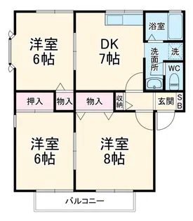 メゾン・ヴィクトワールA【2階】の間取り