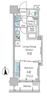 パークアクシス学芸大学レジデンス【3階】の間取り