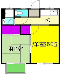 人宿町コーポラス【3階】の間取り
