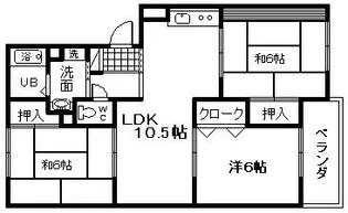 カーサ阪和【1階】の間取り