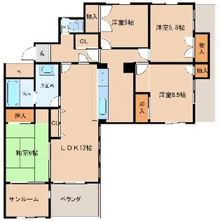 カーサ新庄【5階】の間取り