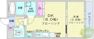 ビューテラス八乙女【1階】の間取り