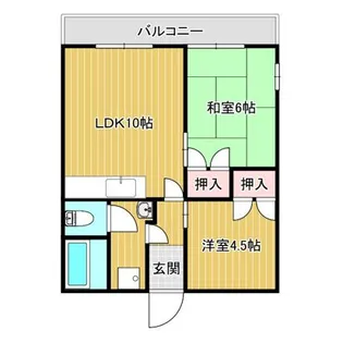 コーポラス田主丸II【1階】の間取り