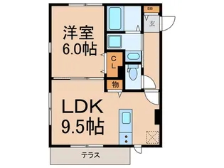 ラ プレーヌ【1階】の間取り