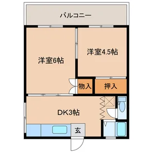 シャーメゾン山中【2階】の間取り