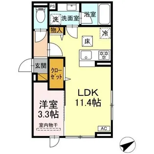 リオ ポンテ【1階】の間取り