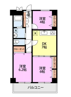 ロイヤル千歳21【6階】の間取り