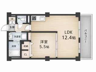 casa宇品西【2階】の間取り