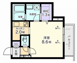 グリシーヌ【2階】の間取り