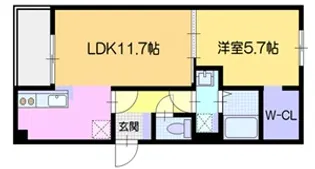 フォルトゥーナ錦町【2階】の間取り