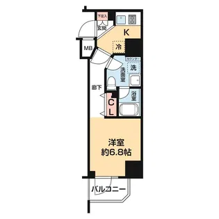 ガレリアレジデンス石川町【8階】の間取り