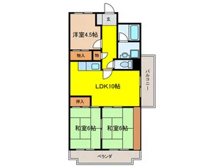 パールハイツ平野【4階】の間取り