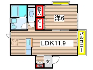 メロディアン【2階】の間取り