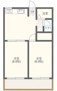 アーバンハイツ石田【1階】の間取り