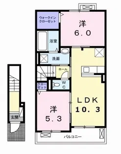 ラ・フォート【2階】の間取り