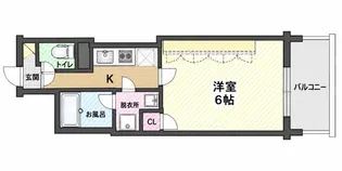 Luce Kujonishi【6階】の間取り