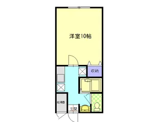 プランタン二日市【1階】の間取り