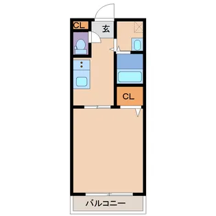 瀬戸口マンションIII【1階】の間取り