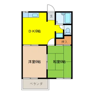 フォーブル河合【2階】の間取り