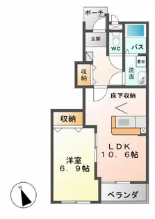 グレイスヴィラ【1階】の間取り